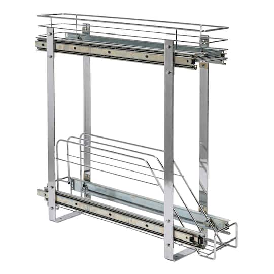 Household Essentials Glidez Chrome-Plated Steel 2-Tier Dual-Sliding Storage Organizer | 21.5" x 5.3" x 20.8" | Michaels®
